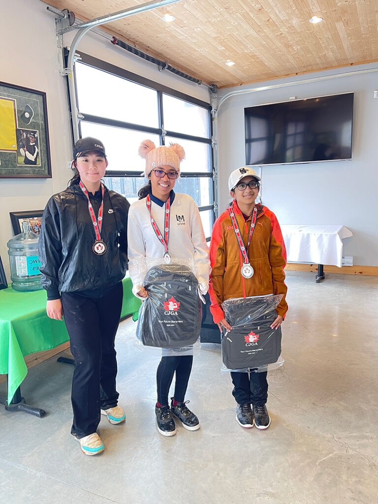 7 MEDALS FOR THE LM GOLF SCHOOL AT THE CANADIAN JUNIOR GOLF ASSOCIATION CJGA GOLF TOURNAMENT AT THE MARKHAM EXECUTIVE COURSE LAST SUNDAY